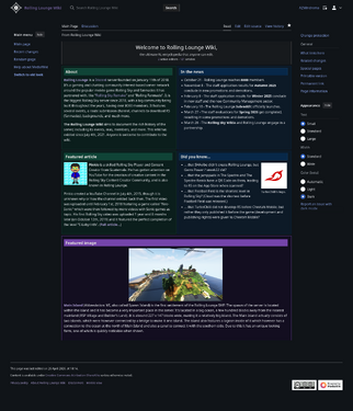 The main page now looks great in dark mode.